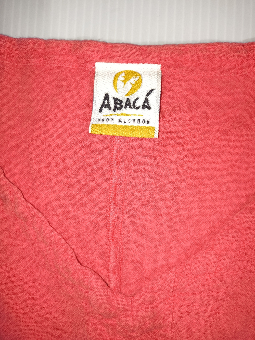 Abacá 100% Cotton Gauze Sleeveless Vest Top - Coral / Sz3 (Relaxed Fit)